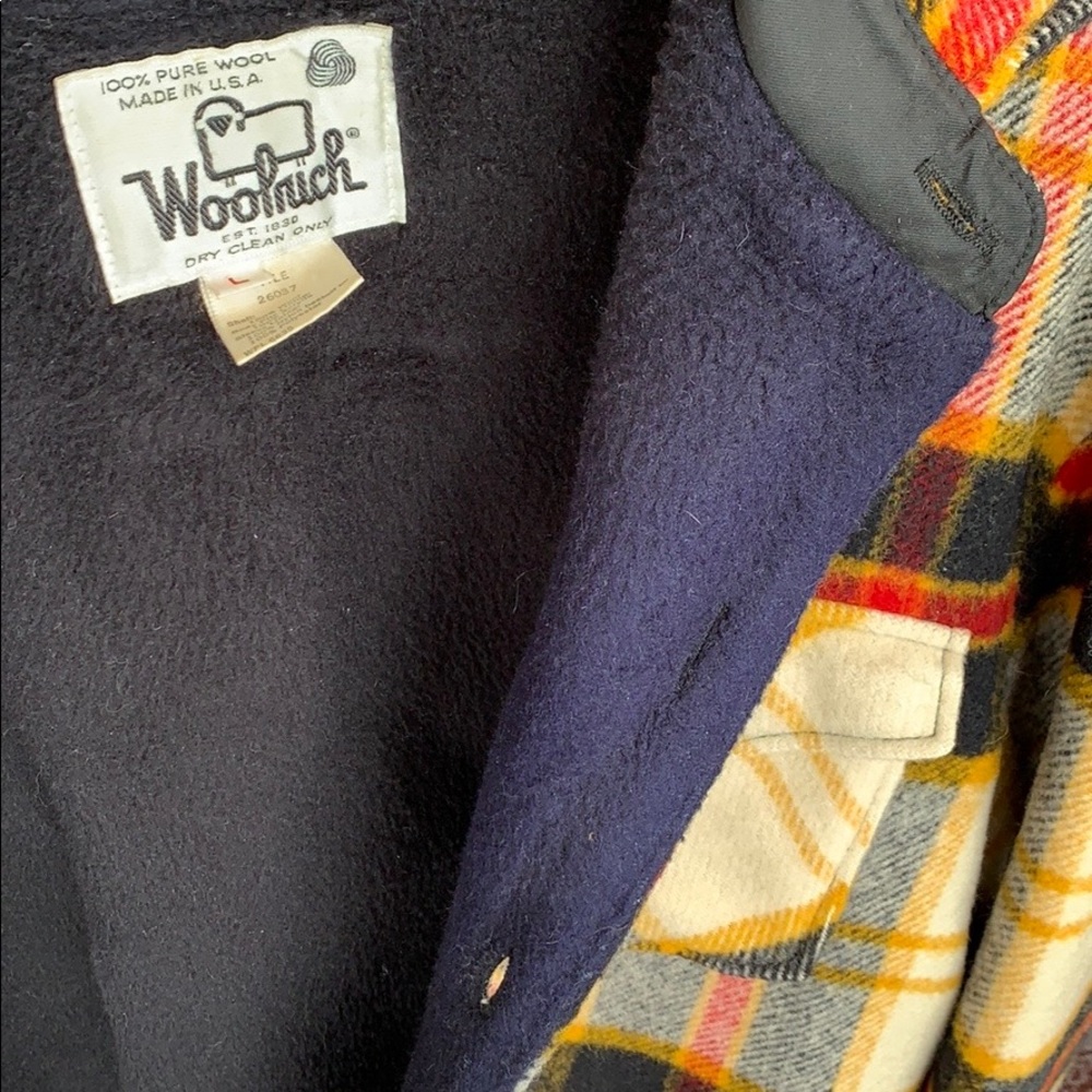 WOOLRICH Vintage Wool Sherpa Fleece Shirt Jacket - Picture 5 of 9